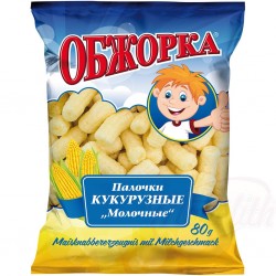 Gusanitos de maiz leche Obzhorka 80g