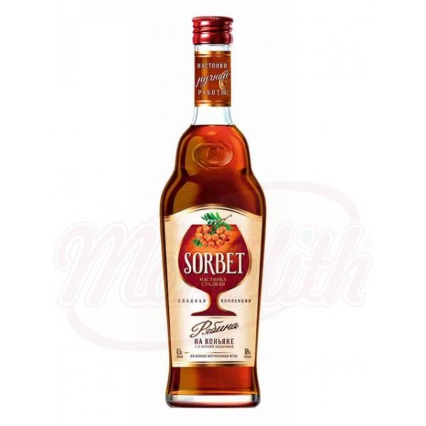 Настойка  Сорбет  рябина на коньяке 18 500 ml - ЛИКЕРЫ