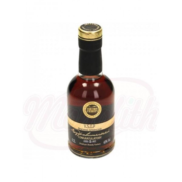 Armenio Brandy CONGRATULATORY 5 años de edad 40 % alc.  0.2L