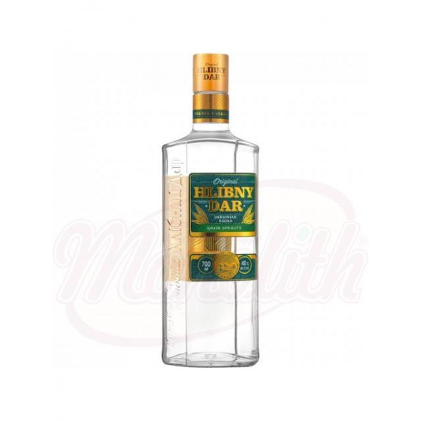 Vodka Hlibny Dar na proroshhenom zerne 40 alc. 0,7 L - Ucrania