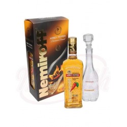 Vodka con sabor Nemiroff - Honig und Peperoni - Souvenirbox con garaffa 40% alc. 0,7 L