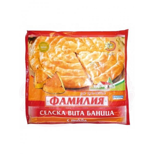 Баница Фамилия с тыквой, круглая 900g - Полуфабрикаты