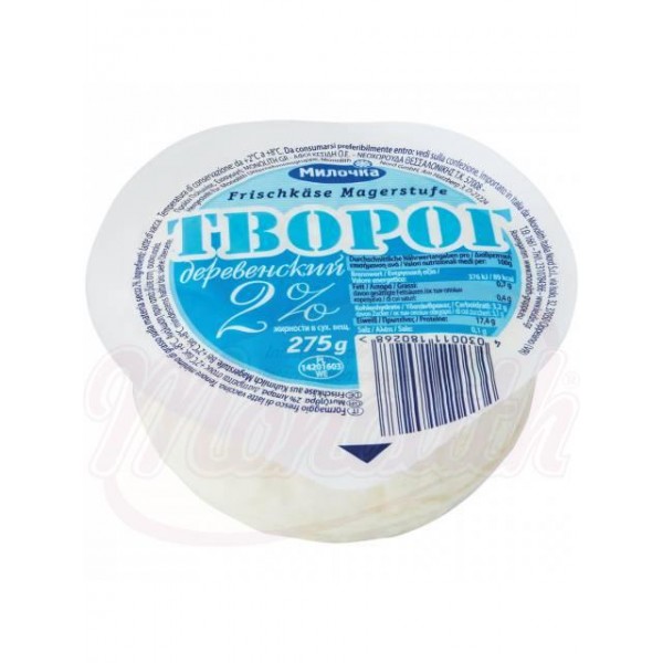 Творог свежий деревенский Милочка 2 жирности  275g - Сыры