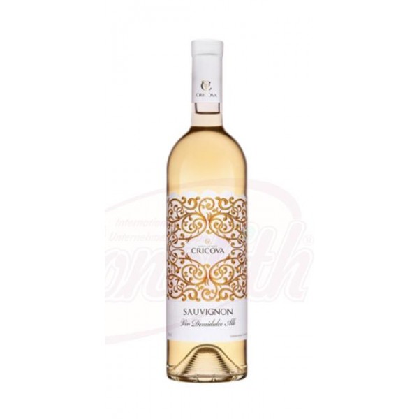 Vino blanco semidulce Sauvignon "Cricova" 12,1 alc. 0,75L - Moldavia