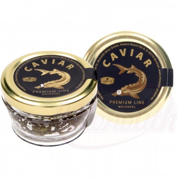 Caviar de esturión Premium Line "Ikroff" 50g - Huevas