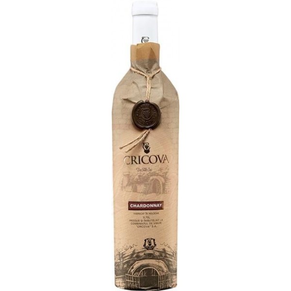 Vino blanco seco Chardonnay "Cricova" 12 alc. 0,75 L - Moldavia