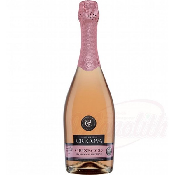 Розовое шампанское брют Crisecco «Крикова» 12,5 алк. 0,75л - Молдова