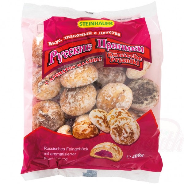 Melindres ruso "Pryaniki" con relleno de frambuesa 400g - Ucrania
