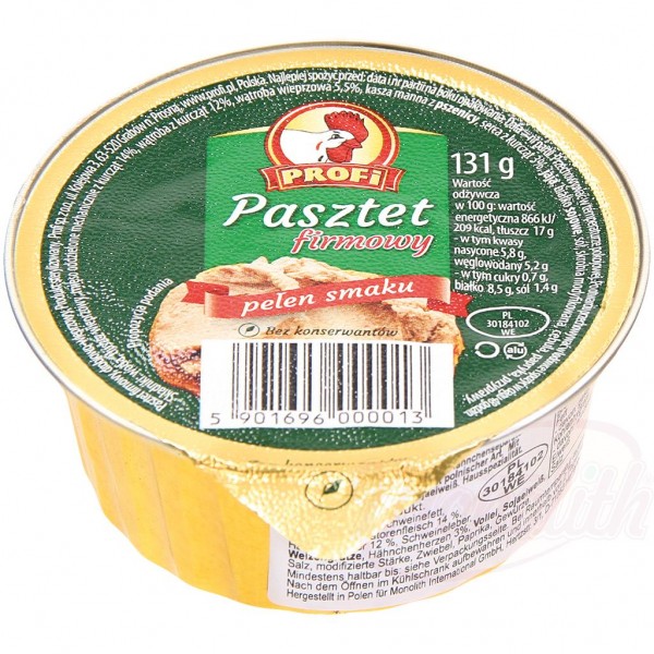 Paté polaco de pollo "Profi" 131g - Polonia
