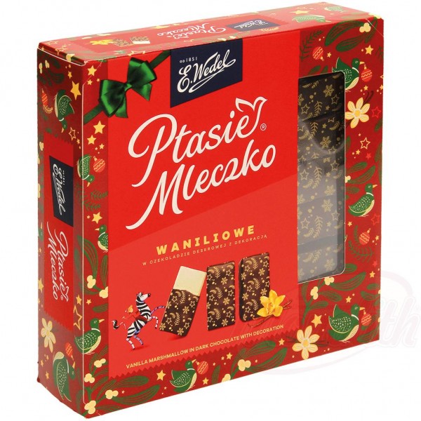 Malvavisco polaco de vainilla en chocolate negro "Ptasie Mleczko" 360g - Malvaviscos