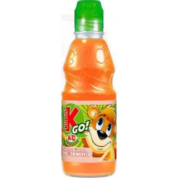 Zumo polaco de zanahoria, melocotón y manzana "Kubus Go!" 0.33L