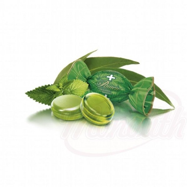 Caramelos duros "Eucalyptus Mentol" con sabor a eucalipto y mentol 100g - Ucrania