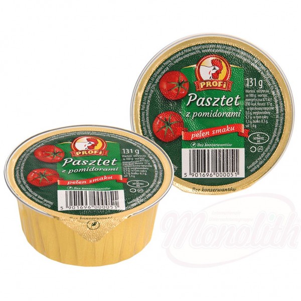 Paté polaco de pollo y cerdo con tomate "Profi" 131g - Polonia
