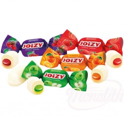 Мягкая карамель "Joizy" с желейной начинкой со вкусом вишни, клубники, яблока, апельсина 100g