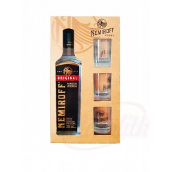 Set Regalo Nemiroff Original 40% vol. 0,7L + 3 vasos de chupito